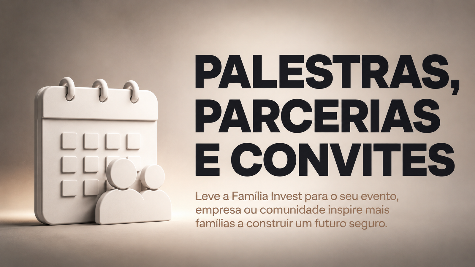 Palestras, parcerias e convites